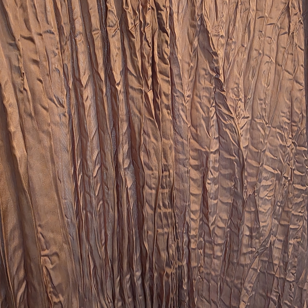 Crinkled Tan Midi Dress - Picture 3 of 4